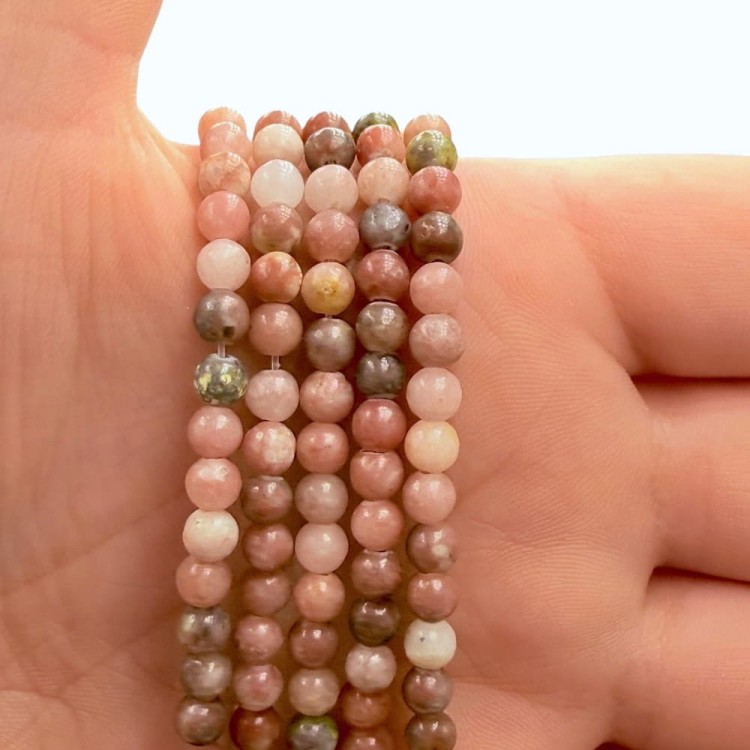 Lepidolit Różowy / kulka gładka / ok. 4mm