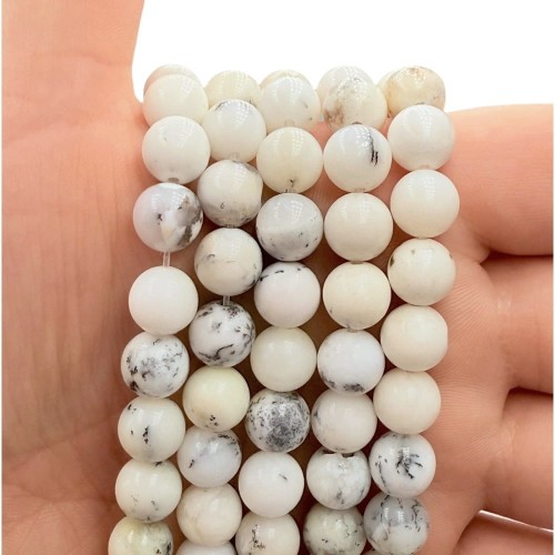 Opal Dendrytowy / kulka gładka / ok. 8mm