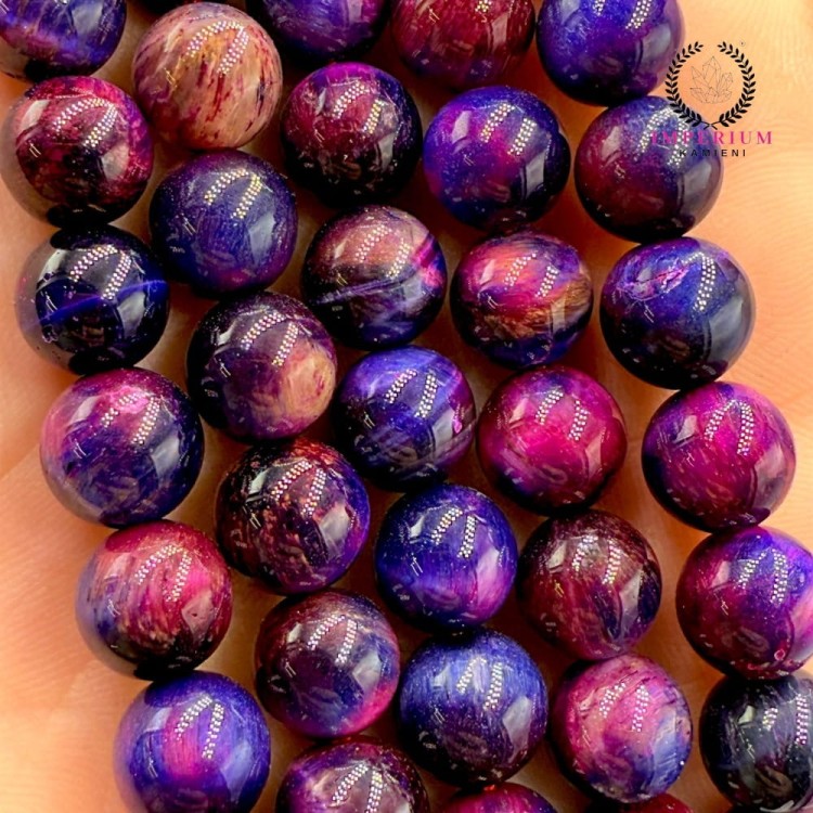 Różane tygrysie oko / kula gładka / ok. 8mm