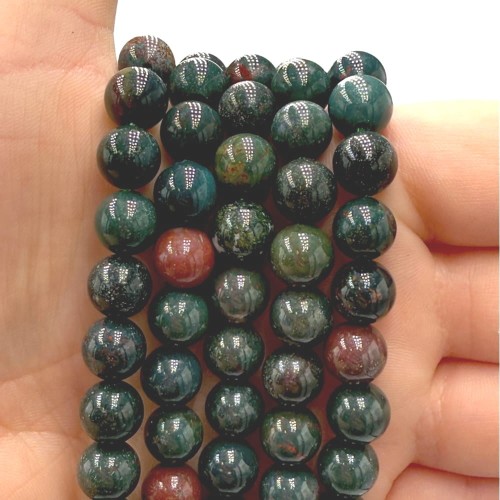 Heliotrop Indyjski / kulka gładka / ok. 8mm