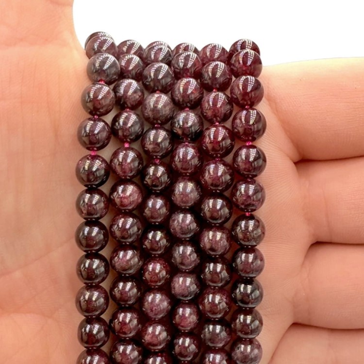 Granat / kulka gładka / ok. 6mm