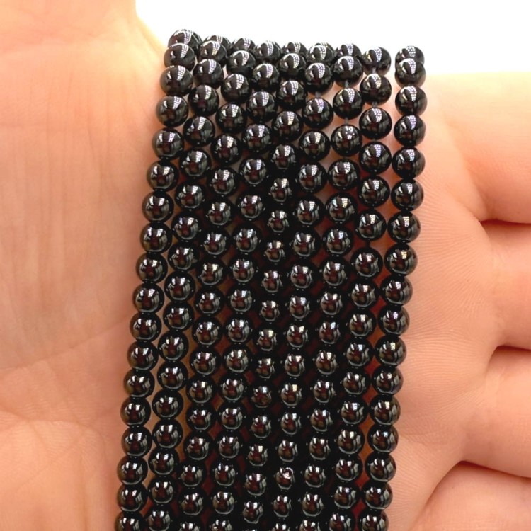 Turmalin Czarny / kulka gładka / ok. 4mm