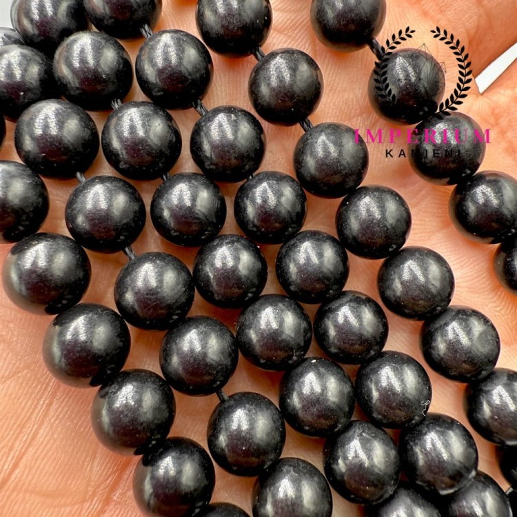 Szungit / kulka gładka / ok.  8mm