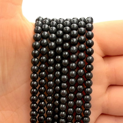 Szungit / kulka gładka / ok. 4mm