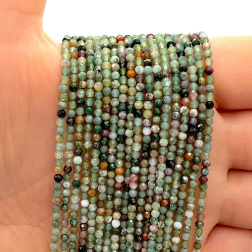 Agat Indyjski / kulka fasetowana / ok. 2mm