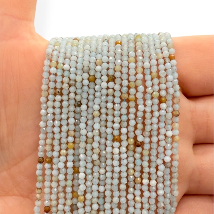 Amazonit Multi-color / kulka fasetowana / ok. 2mm