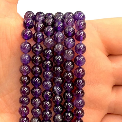 Ametyst / kulka gładka / ok. 8mm