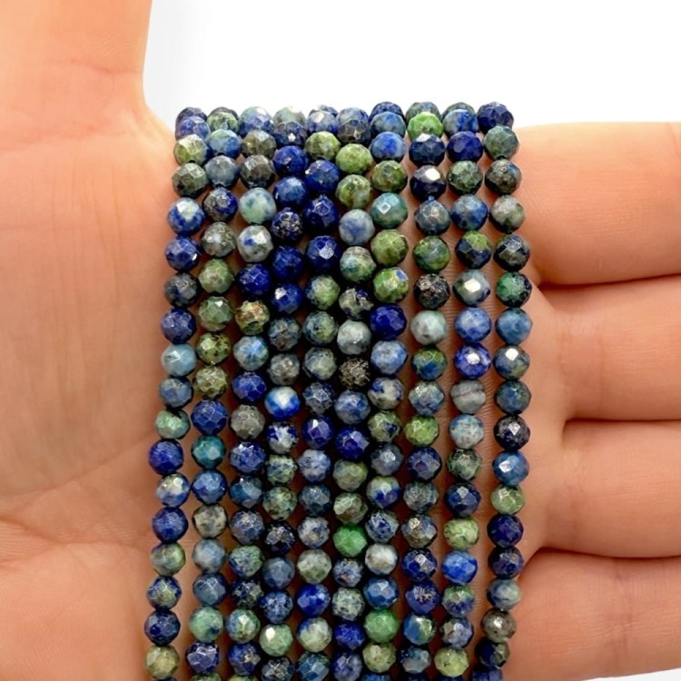 Azuryt / kulka fasetowana / ok. 4mm