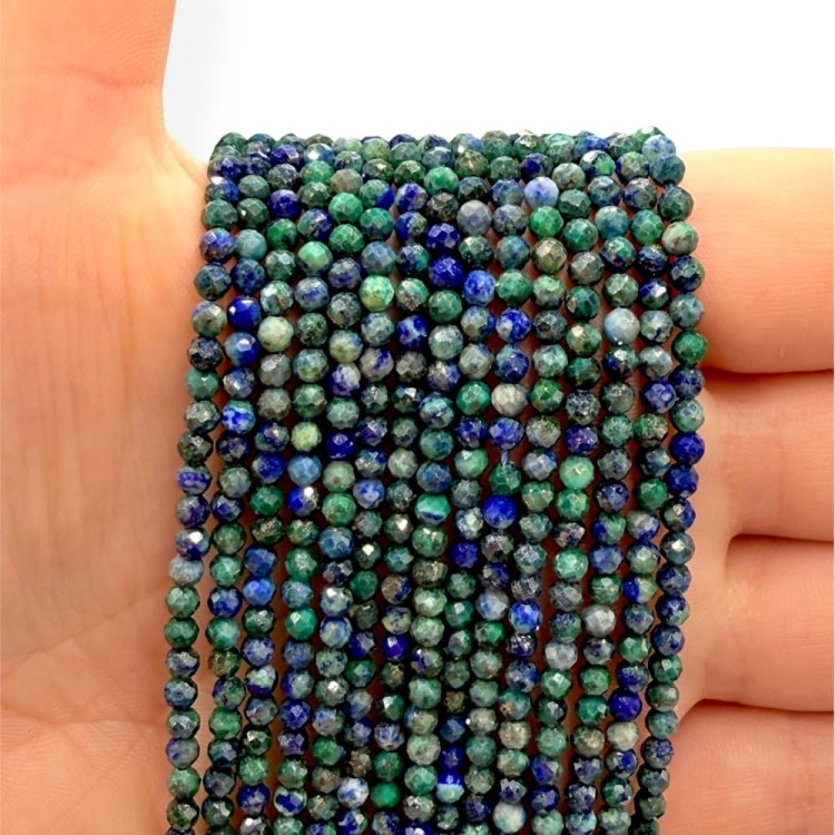 Azuryt / kulka fasetowana / ok. 3mm