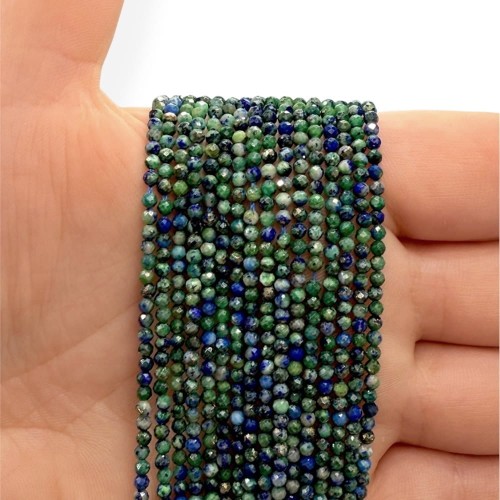 Azuryt / kulka fasetowana / ok. 2mm