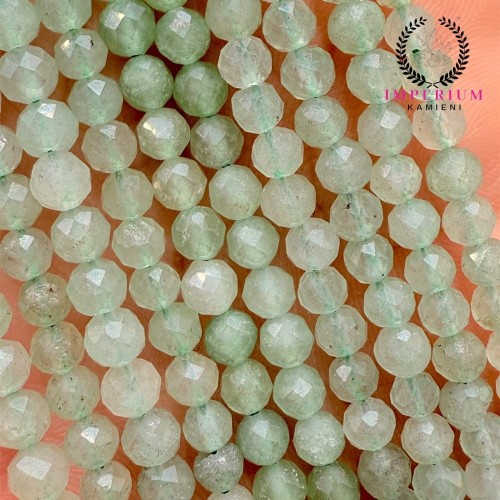 Awenturyn Zielony / kulka fasetowana / ok. 4m