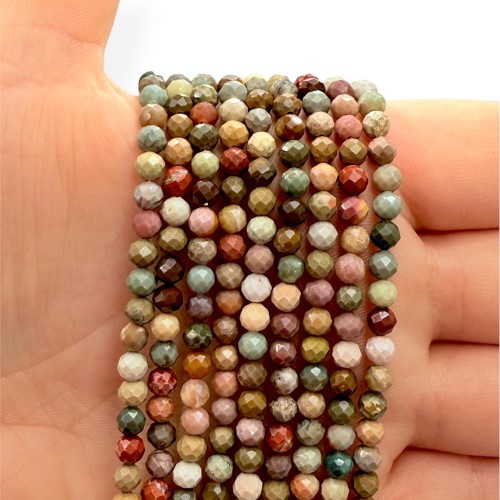 Agat Alashan / kulka fasetowana / ok. 4mm