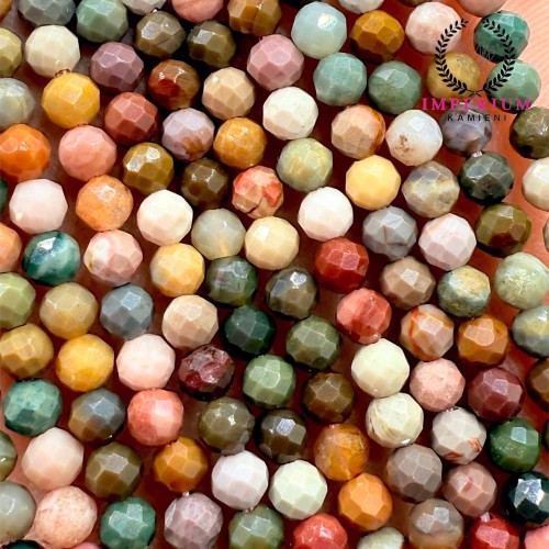 Agat Alashan / kulka fasetowana / ok. 3 mm