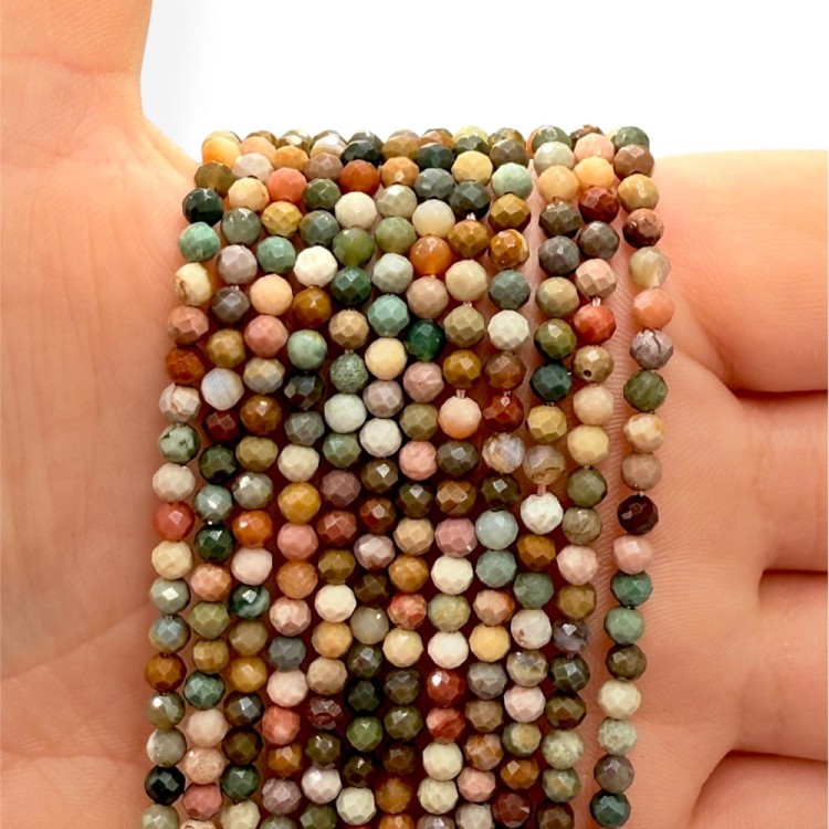 Agat Alashan / kulka fasetowana / ok. 3mm