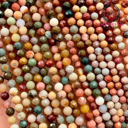 Agat Alashan / kulka fasetowana / ok. 2 mm