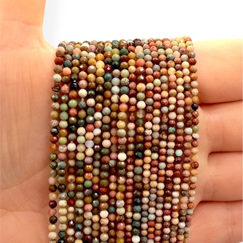 Agat Alashan / kulka fasetowana / ok. 2mm