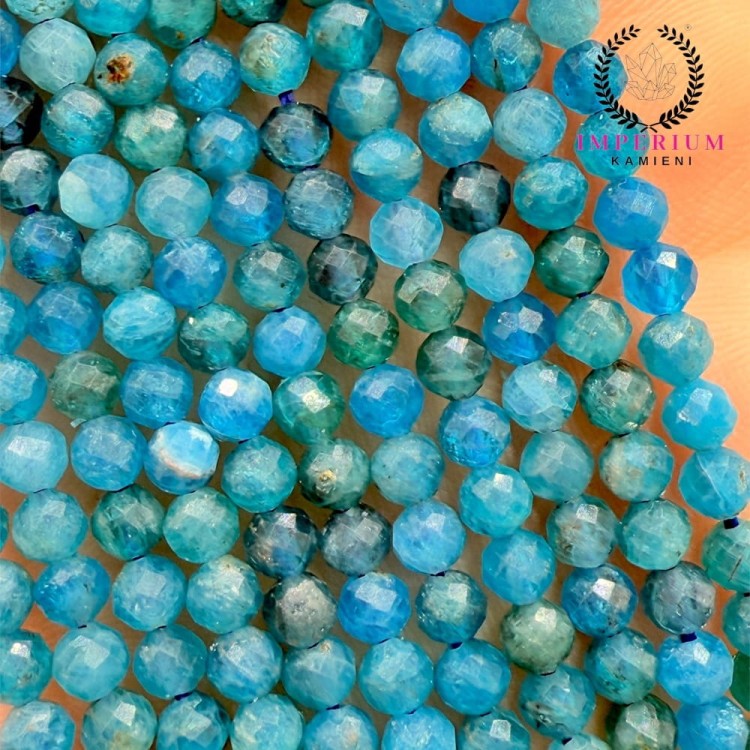 Apatyt niebieski / kulka fasetowana / ok. 4mm