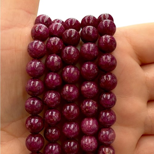 Rubin Ciemny / kulka gładka / ok. 8mm