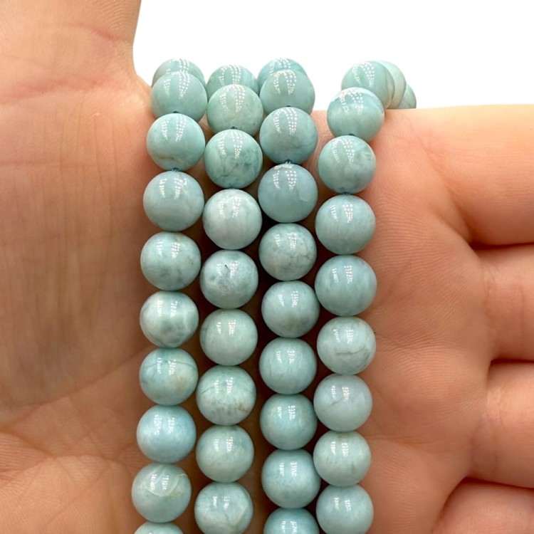 Larimar / kulka gładka / ok.8 mm