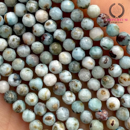 Larimar / kulka fasetowana / ok.4mm