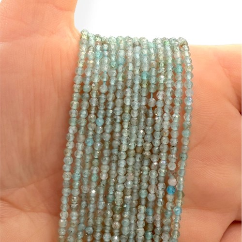 Apatyt Light Blue / kulka fasetowana / ok. 2mm