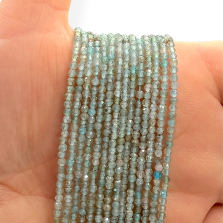 Apatyt Light Blue / kulka fasetowana / ok. 2mm