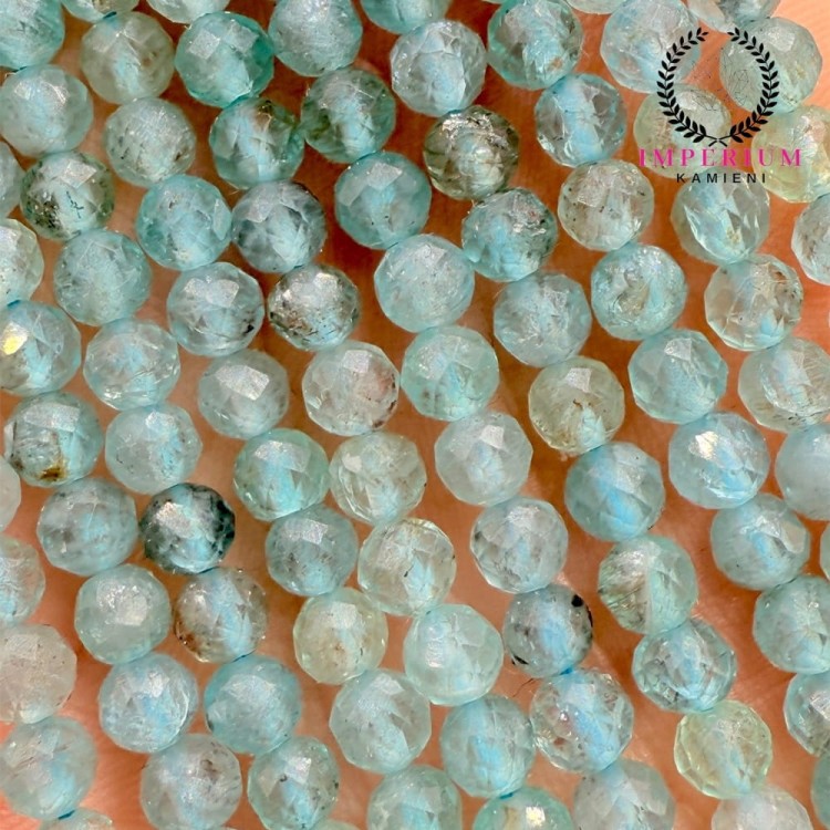 Apatyt Light Blue / kula fasetowana / ok. 2mm