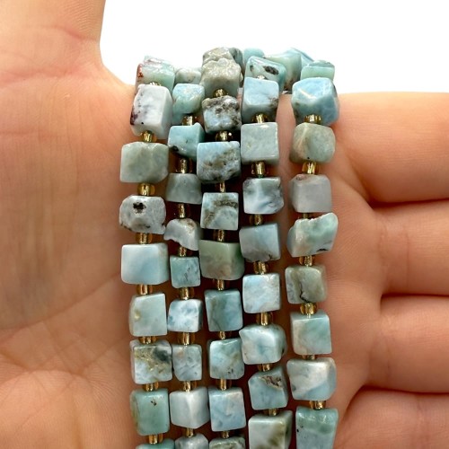 Larimar / kostka gładka / ok.6mm