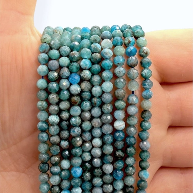 Apatyt / kulka fasetowana / ok. 4mm