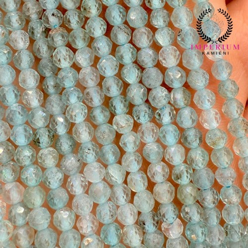 Apatyt Morski /  kulka fasetowana / ok. 3 mm