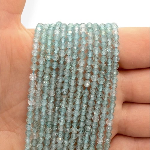 Apatyt Morski / kulka fasetowana / ok. 3mm