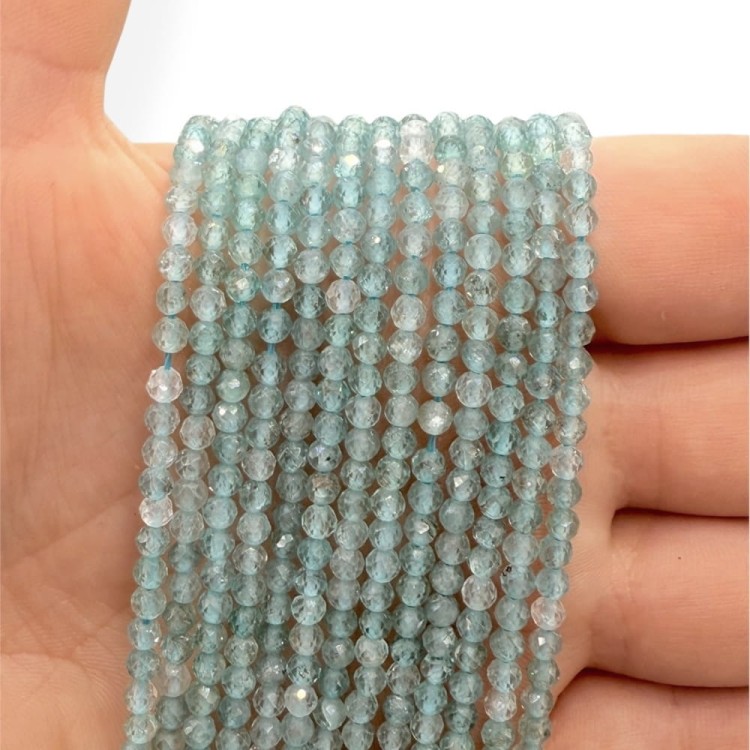 Apatyt Morski / kulka fasetowana / ok. 3mm