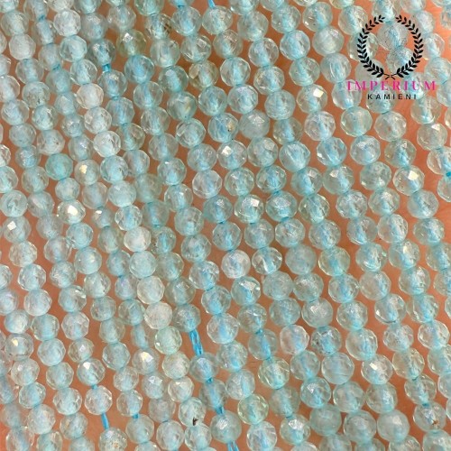 Apatyt Morski /  kulka fasetowana / ok. 2 mm