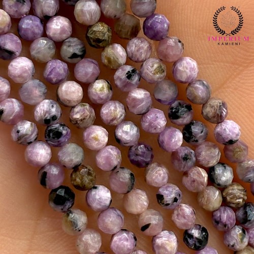 Czaroit Ciemny / kulka fasetowana / ok. 3mm