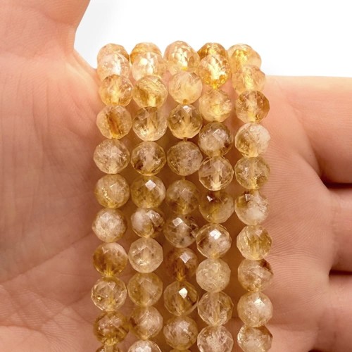 Cytryn / kulka fasetowana / ok. 6mm