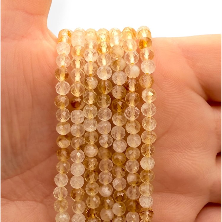 Cytryn / kulka fasetowana / ok. 4mm