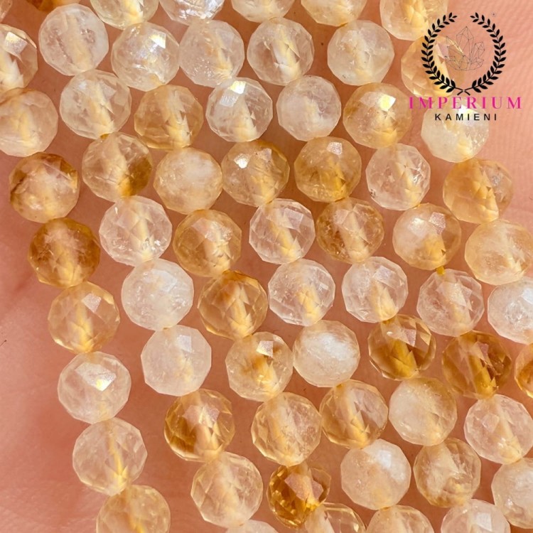 Cytryn / kulka fasetowana / ok. 4mm