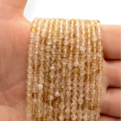 Cytryn / kulka fasetowana / ok. 3mm