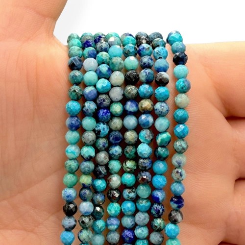 Chryzokola Turkusowa / kulka fasetowana / ok. 4mm