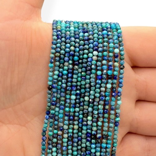 Chryzokola Turkusowa / kulka fasetowana / ok. 2mm