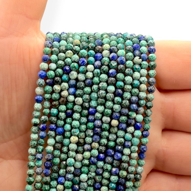 Chryzokola / kulka fasetowana / ok. 3mm