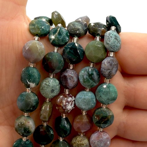 Agat Indyjski / pastylka fasetowana / ok. 10mm