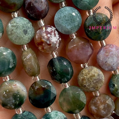 Agat Indyjski / pastylka fasetowana / ok. 10mm