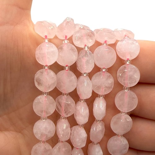 Kwarc Różowy / pastylka fasetowana / ok. 10mm