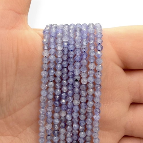 Tanzanit / kulka fasetowana / ok. 3mm