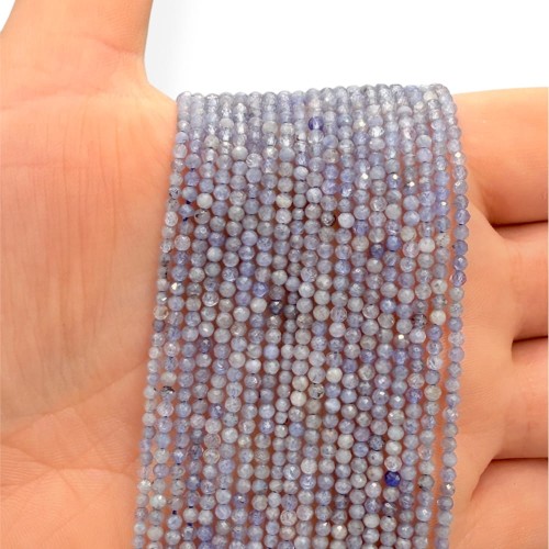 Tanzanit / kulka fasetowana / ok. 2mm