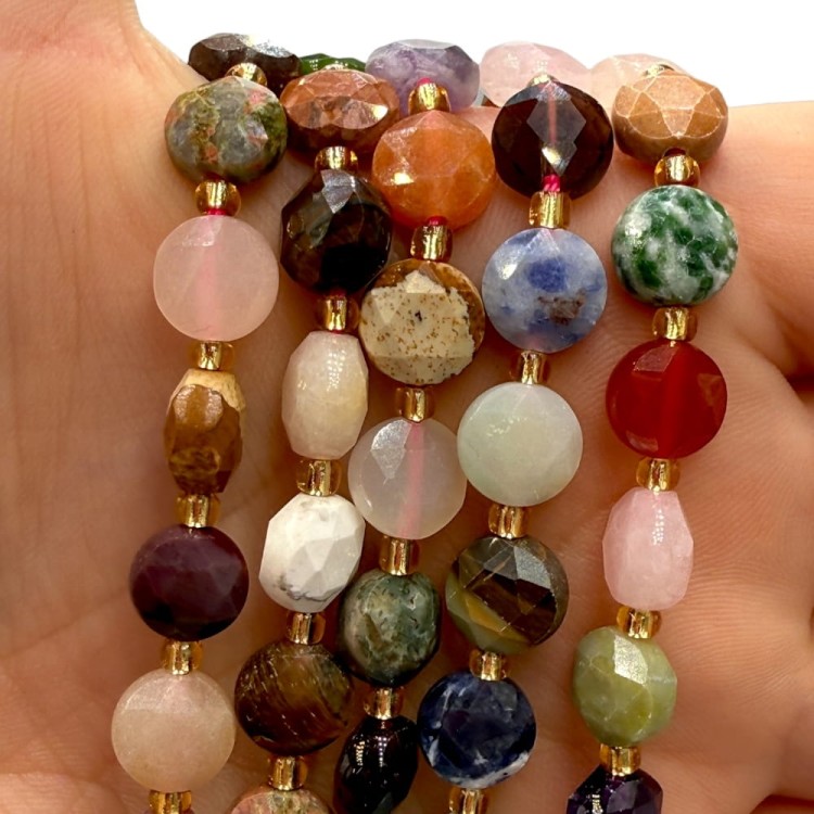 MIX Kamieni / pastylka fasetowana / ok. 8x5mm
