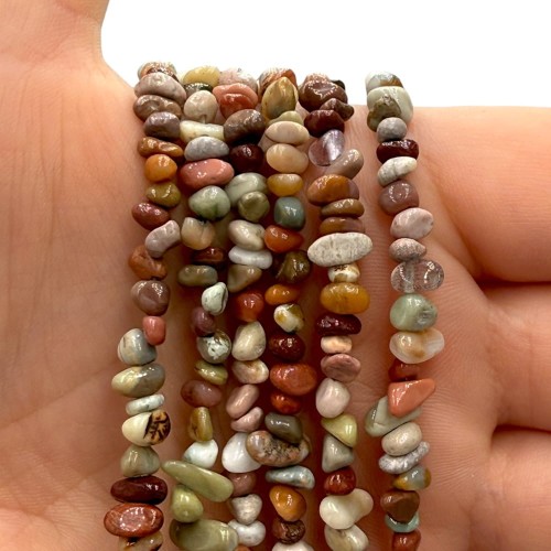 Agat Alashan / sieczka - 80 cm gładka / ok. 3x5mm