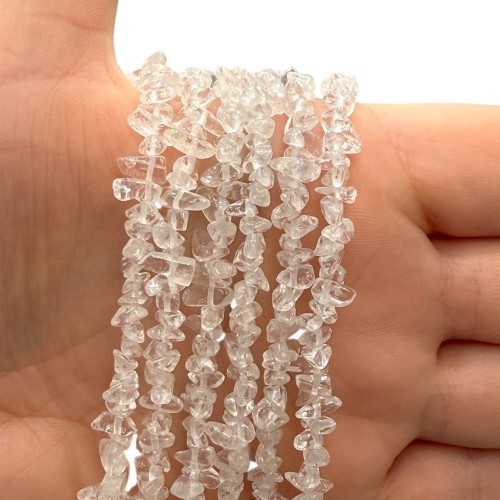 Kryształ Górski / sieczka - 80 cm gładka / ok. 3x5mm