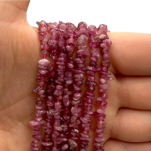 Turmalin Różowy / sieczka gładka / ok. 3x5mm